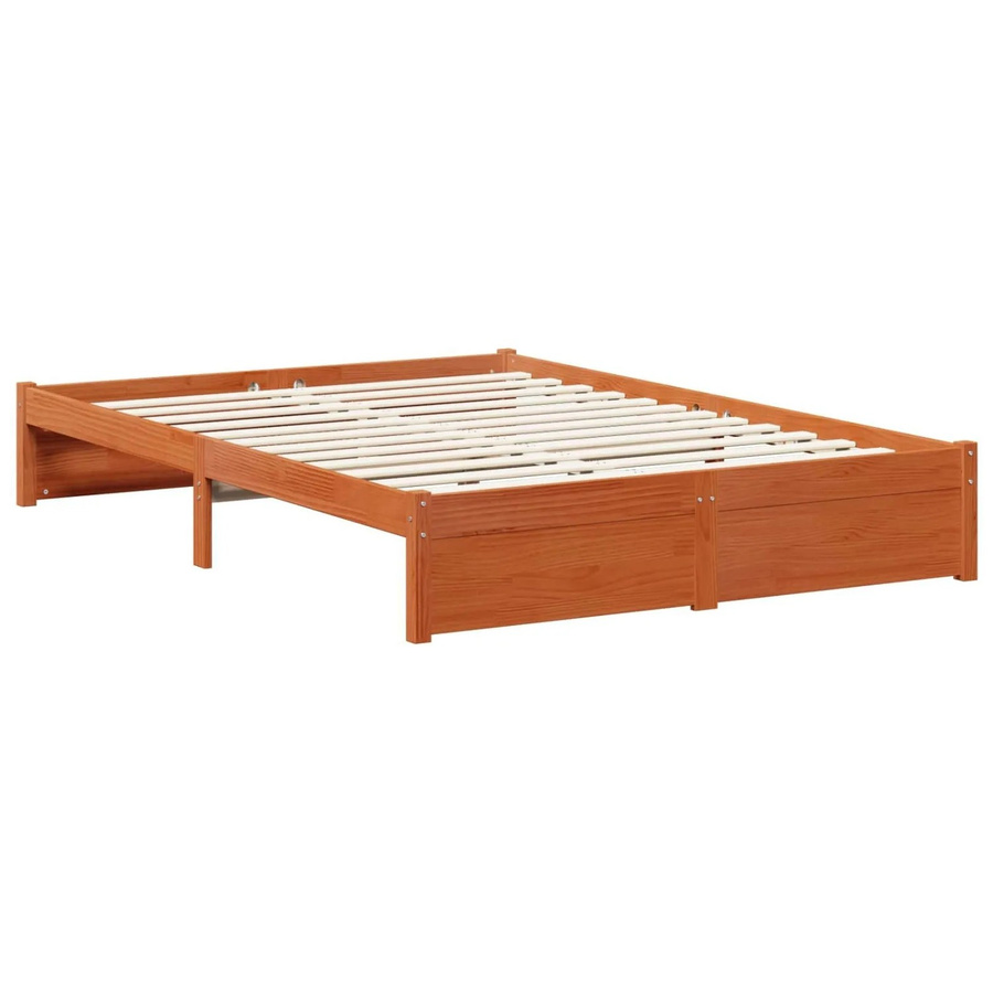 vidaXL Bettrahmen aus Massivholz Kiefer mit 3 Schubladen in Wachsbraun, B/T/H: 120 x 200 x 31 cm - Bild 2