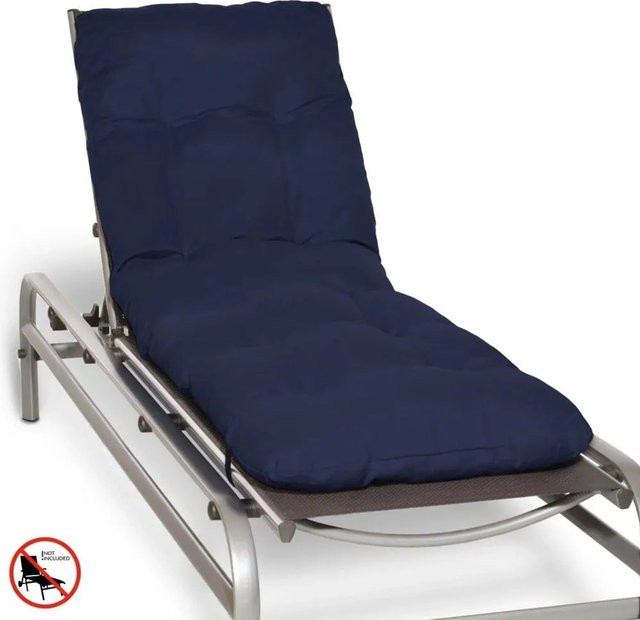 Beautissu Flair RL Rollliegenauflage in Dunkelblau mit Schaumstofffüllung, B/T/H: 190 x 60 x 8 cm - Bild 1