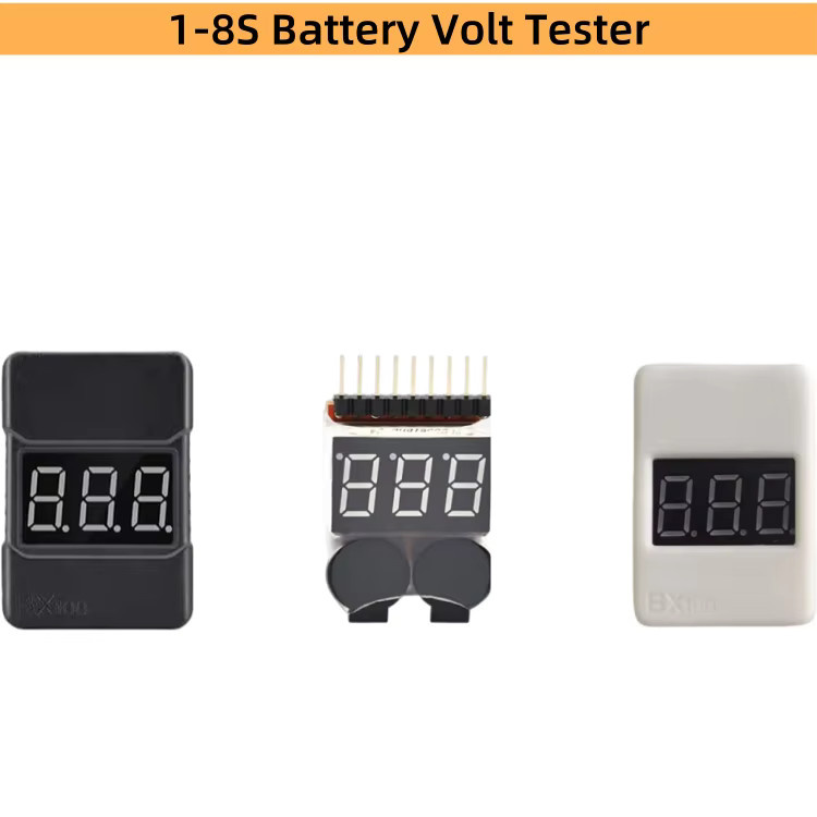 EVANOVM BX100 Lithium-Batterie-Detektor mit Summer und einstellbarem Niederspannungsalarm in Schwarz - Bild 2
