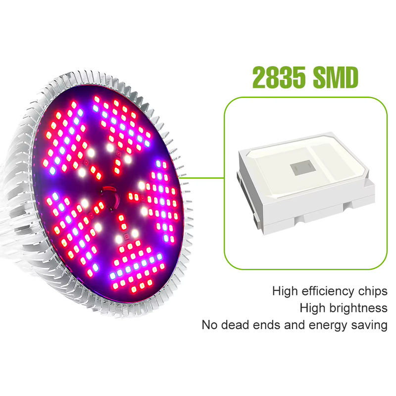 150 W LED Vollspektrum Pflanzenlampe mit E27/E14 Fassung für UV/IR Indoor Hydrokultur und Anbau von Blumen, Sukkulenten und Gemüse - Bild 3