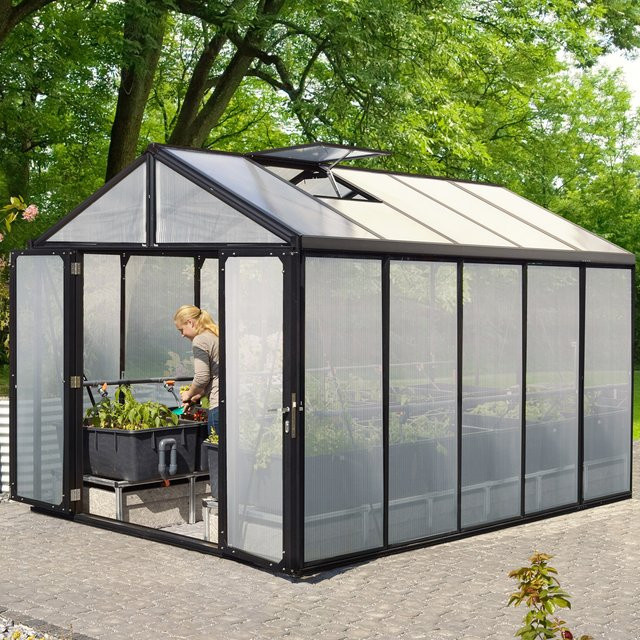 Vitavia Gewächshaus Zeus Comfort 10000 Schwarz 10 m² mit 10 mm HKP - Bild 1