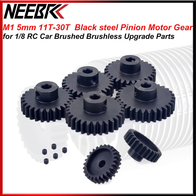 DSPOWER Ritzel Motor Getriebe Combo Set, 5-teiliges Set, Metall, Schwarz, 1:8 - Bild 1