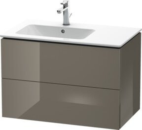 Duravit Waschtischunterschrank L-Cube in Hochglanzgrau mit 2 Schubladen, B/T/H: 82 x 48,1 x 55 cm - Bild 1