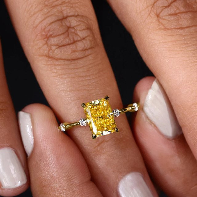 Huitan Mode Ringe, Gold, Zirkonia, Damen - Bild 1