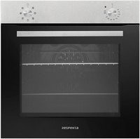 Respekta Einbaubackofen Jannis Autark AB121-26 Elektrobackofen in Schwarz und Silber mit Heißluft, Grill und Ober-/Unterhitze - Bild 1