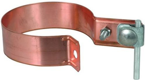 DEHN Zweimetall-Regenrohrschelle ZMRRS 100 KB 6.10 CU STTZN in Silber und Kupfer - Bild 1