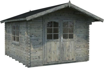 Blockbohlenhaus PALMAKO Sally aus Holz in Grau, B/H/T: 362 x 263 x 360 cm - Bild 1