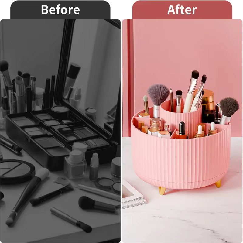 RUNTOIN Make-up-Organizer, 360° rotierend, 5 Fächer - Bild 2