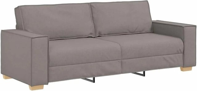 vidaXL 3-Sitzer-Sofa in Taupe und Grau mit Stoffbezug und Armlehnen - Bild 1