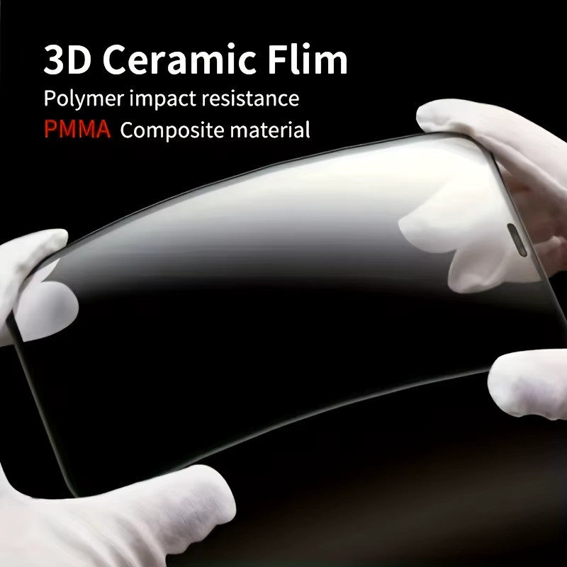 5 Stück matte Keramik Displayschutzfolien kompatibel mit iPhone 17 Pro Max, 16, 15, 14, 13, 12 und 11 Pro Max in transparent - Bild 3