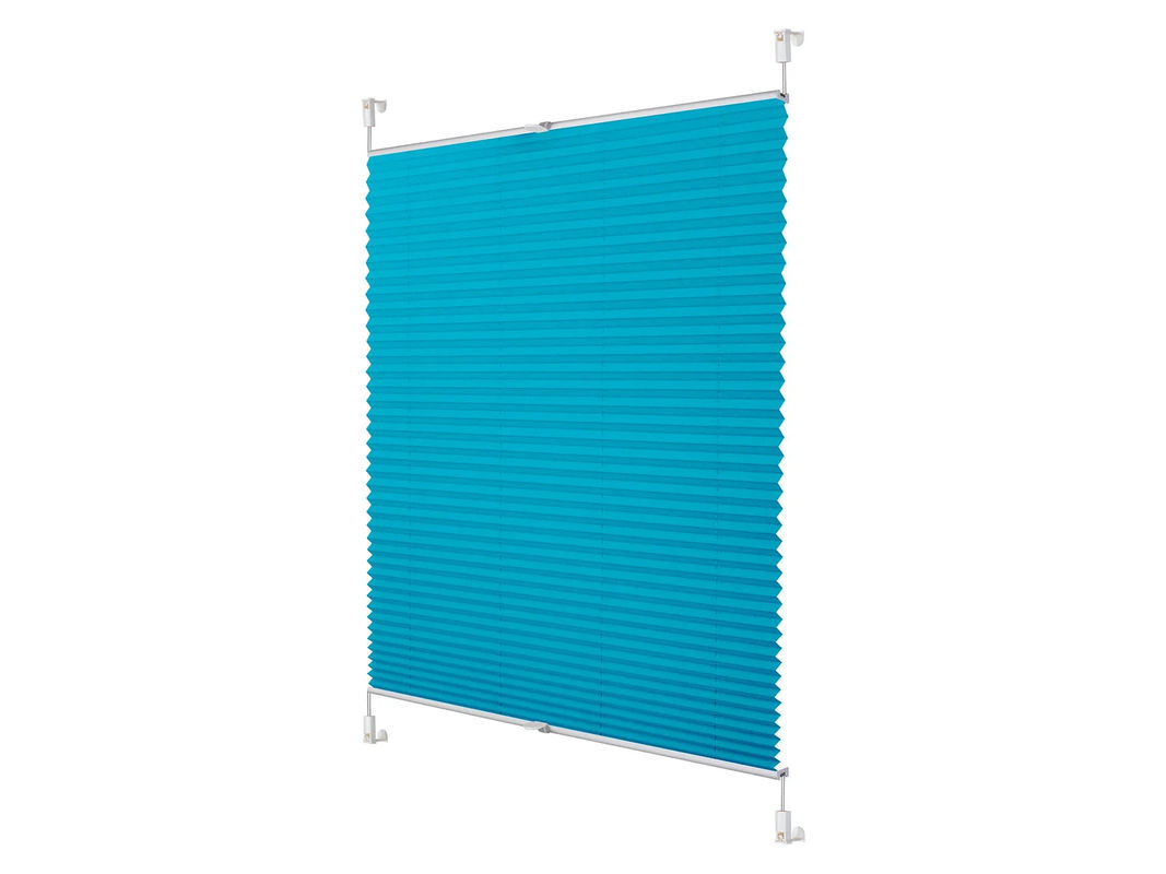 LICHTBLICK Plissee Klemmfix Single Pleat in Blau, halbtransparent, B: 55 cm, H: 130 cm - Bild 3
