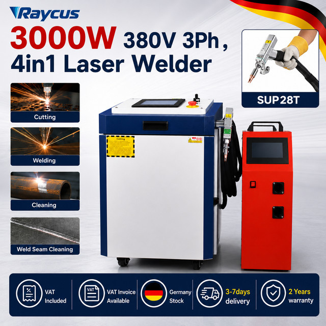 Raycus SUP28T Handgeführte Laserschweißmaschine mit 3000W Laserreinigungs- und Schneidefunktion 380V - Bild 1