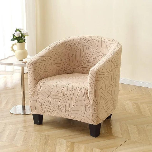 Bestbags Elastischer Jacquard Ohrensesselbezug in Beige für Club Sessel und Einzelsofas - Bild 1