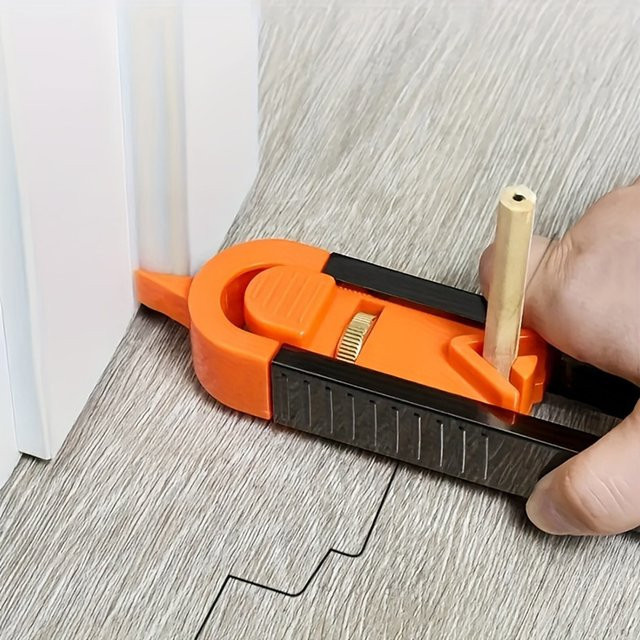 Unregelmäßiges Radius Lineal Kontur Gauge Umriss Form Duplizierer in Orange für Holzbearbeitung und DIY Messwerkzeuge aus Kunststoff - Bild 1