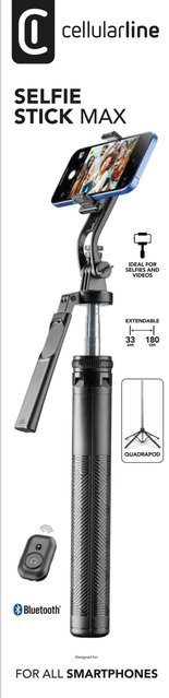 Bluetooth Selfie Stick Max von CellularLine in Schwarz - Bild 1