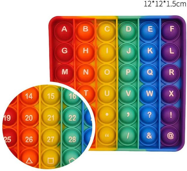 Linyi toy 2-in-1 Fidget Spielzeug Alphabet & Zahlen Silikon Bunt / Mehrfarbig 3-6J - Bild 1