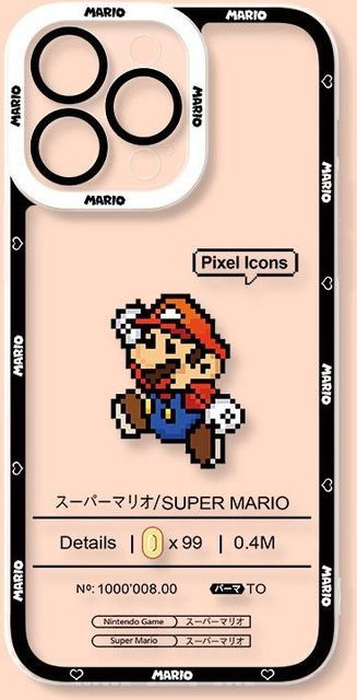 Super Mario Bros Silikon Schutzhülle für iPhone in Transparent von MINISO - Bild 1