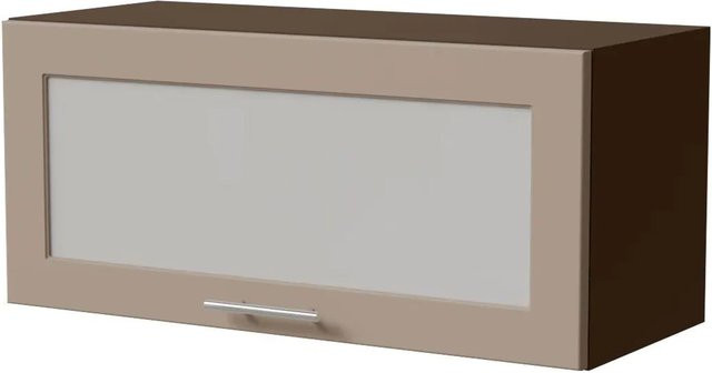 Feldmann-Wohnen Klapphängeschrank Brerra W4BS/80 WKF in Lava Graubeige Matt mit Glastüren und Soft-Close, B/T/H: 80 x 32,5 x 36 cm - Bild 1