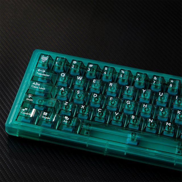 Aifei Transparente Cherry Profile Tastenkappen aus PC für mechanische Tastaturen mit Cherry MX Switches und RGB-Hintergrundbeleuchtung, 114 Tasten - Bild 1