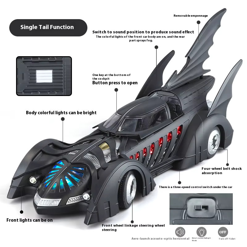 XMD Batmobil 1995, Automodell, 1:18, Metall, Schwarz - Bild 2