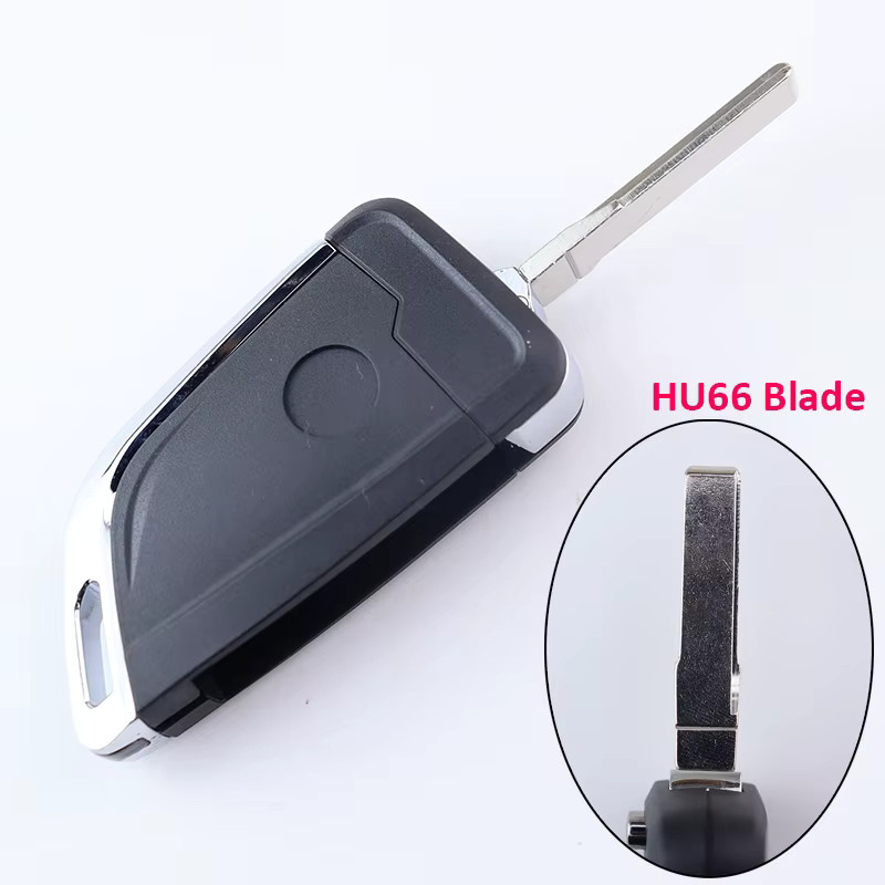 Auto Schlüssel Fernbedienung mit ID48 Chip für Volkswagen Caddy Eos Golf Jetta Beetle Polo Up Tiguan Kombi Touran, Farbe: Schwarz - Bild 3