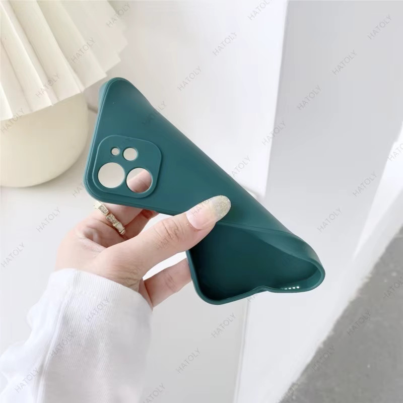 Stoßfeste TPU Flüssigschutz-Hülle für Realme 16 Pro Plus und Realme 16 Pro von HATOLY in Purple und Green - Bild 2
