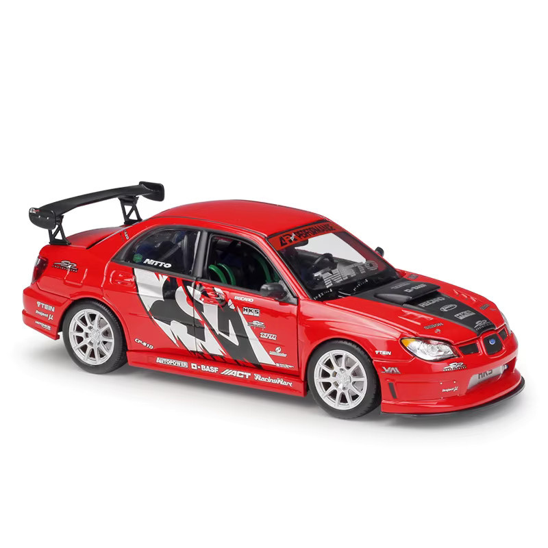 WELLY Subaru Impreza WRX STI, Modellauto, 1:24, Metall, Rot - Bild 3