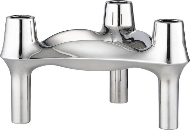 STOFF Nagel Kerzenhalter BMF aus Metall in Chrome für den Tisch - Bild 1