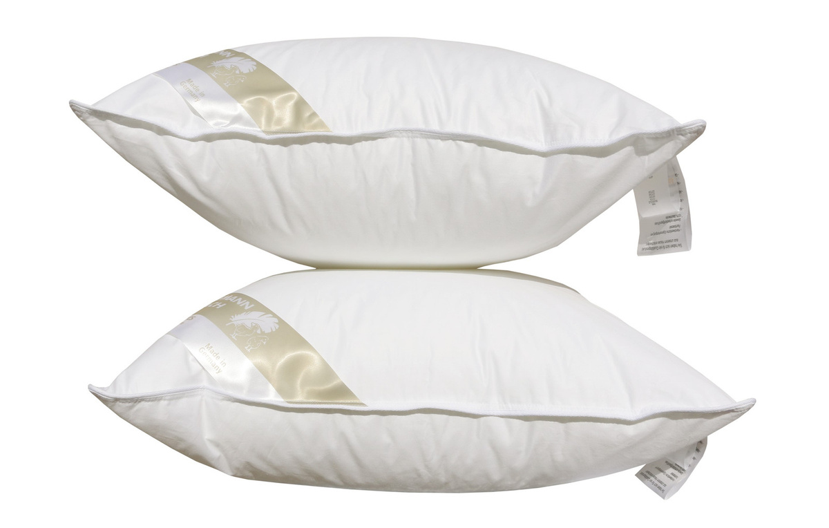 2er Set Hofmann Basic Allergiker Kleinkissen aus Faser, Weiß, B/B: 50 x 50 cm - Bild 1