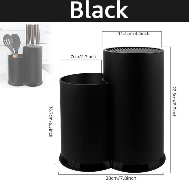 Multifunktioneller Messerhalter und Besteckständer von Yiran Furniture als Küchenorganizer aus Kunststoff in Schwarz oder Weiß - Bild 1