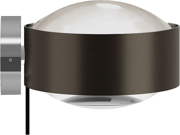 Top Light Puk! 160 Wall Avantgarde LED-Wandleuchte in Black Wood und Chrom mit warmweißem Licht (2700K) - Bild 1