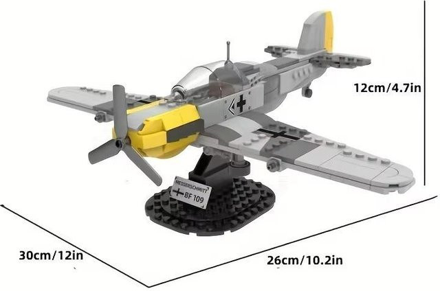 Yiran Toy Deutscher BF-109 Jäger Bausteine 327 Teile ab 6-12 Jahre - Bild 1