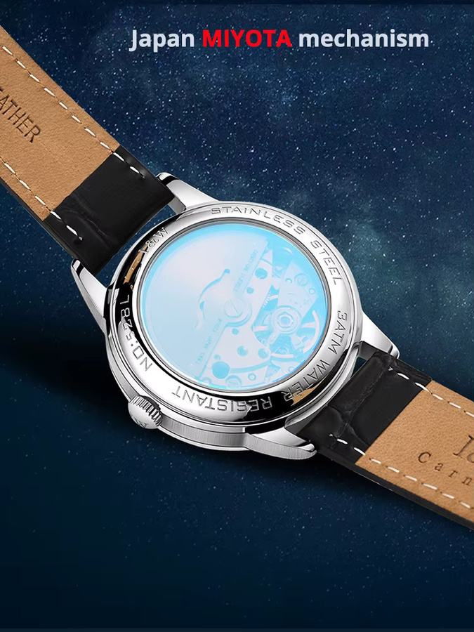 ICH & W Armbanduhr, Automatik, Saphirglas, Edelstahl, Leder, Damen - Bild 6