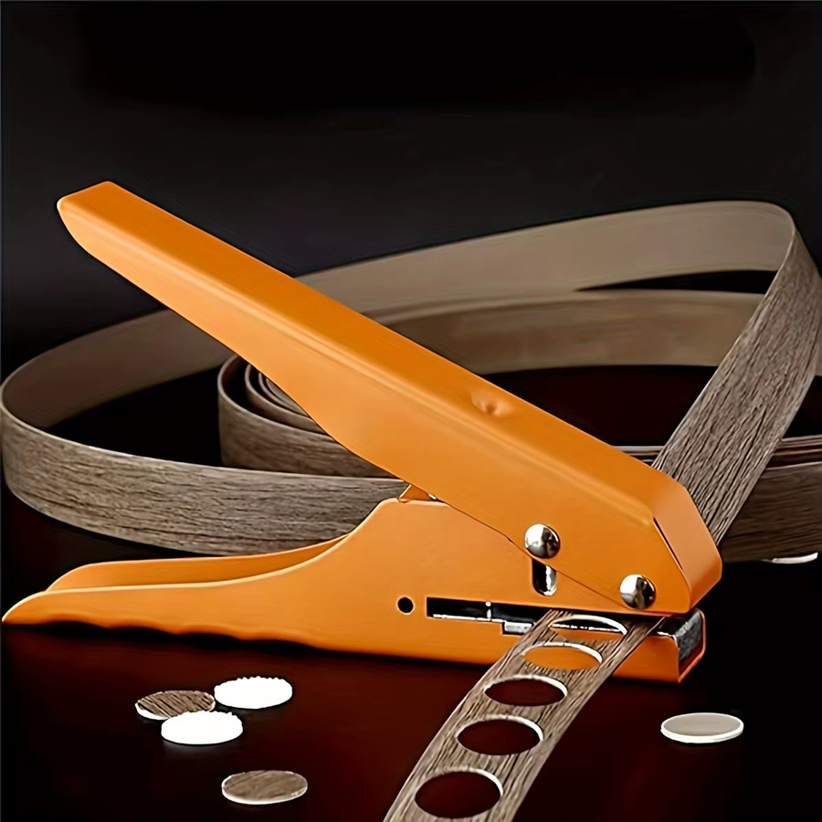 Robuster Einzellocher aus Metall in Orange, 5/16 Zoll - 8 mm Papierstanzer für den mobilen Einsatz - Bild 3