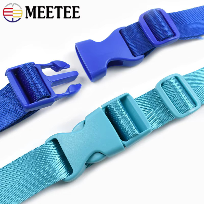 Meetee Kunststoff-Schnellverschlüsse und Zubehör-Sets für Taschenriemen mit Verstellringen, Tri-Glide-Schiebern und Hakenzubehör in 15mm, 20mm oder 25mm - Bild 5