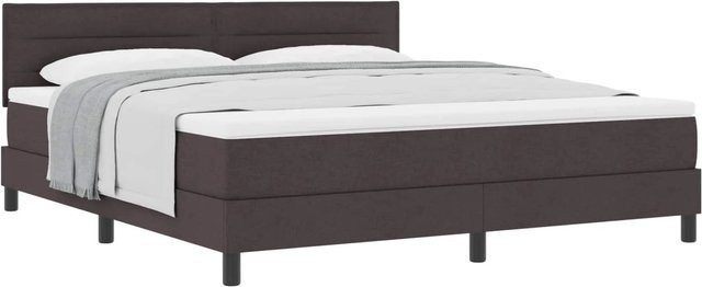vidaXL Boxspringbett mit Matratze in Dunkelbraun, Hybridbett mit Taschenfederkern, B/T/H: 180 x 200 x 280 cm - Bild 1
