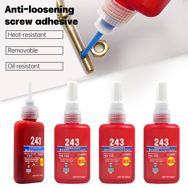 Schraubensicherungsmittel Rot 50ml Schnell härtender Schraubenkleber zur Gewindesicherung - Bild 1