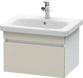 Duravit Waschtischunterschrank DuraStyle in Taupe/Beige/Weiß, wandhängend, B: 58 cm, T: 44,8 cm, H: 39,8 cm - Bild 1