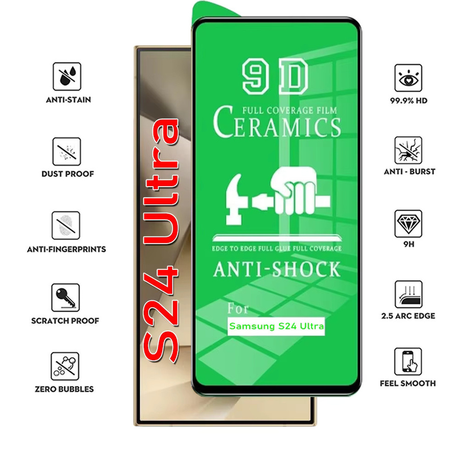 4er-Pack Transparente Keramik-Displayschutzfolie für Samsung Galaxy S25 S24 S23 S22 S21 S20 Ultra Plus FE - Bild 3