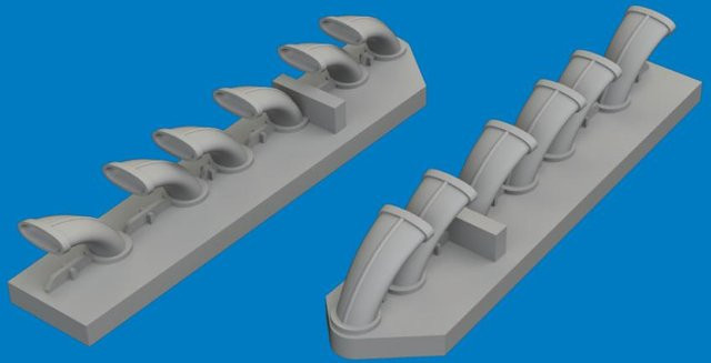 Miniart Fw 190D-9 Exhaust Stacks, Print - Bild 1