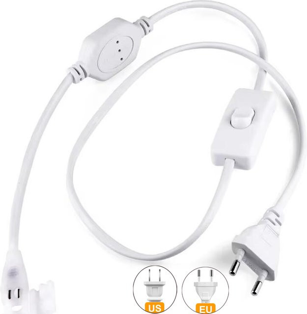 Rybakov LED Netzteil Treiber mit Schalter und Barrel-Stecker in Weiß für COB LED Streifen 220V - Bild 1
