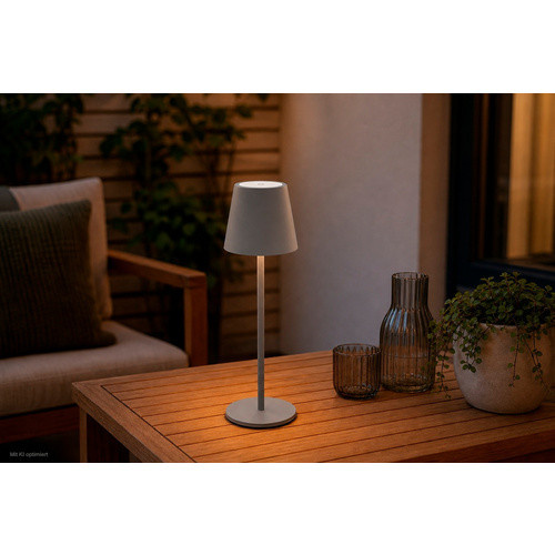 CASAYA LED-Akkuleuchte Tjörn in Grau, dimmbar, 250 lm, Höhe: 36,5 cm - Bild 2
