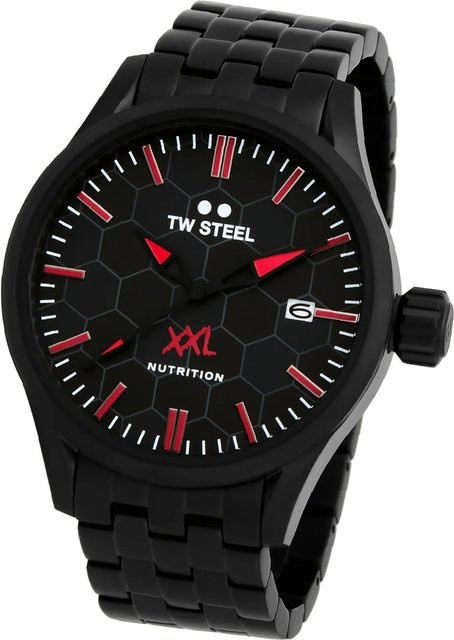 TW Steel Herrenuhr, Quarz, Edelstahl, Schwarz, 45 mm, 10 ATM - Bild 1