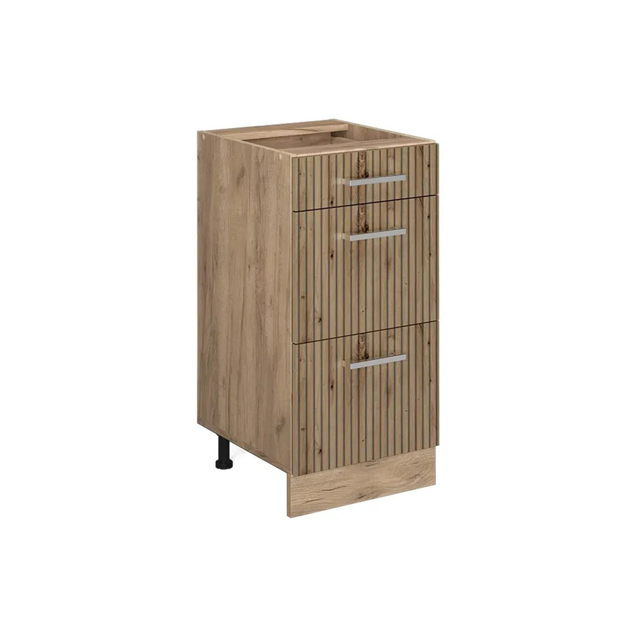 Vicco Küchenunterschrank R-Line Artisan-Eiche/Goldkraft Eiche mit Schubladen, Breite: 40 cm - Bild 2