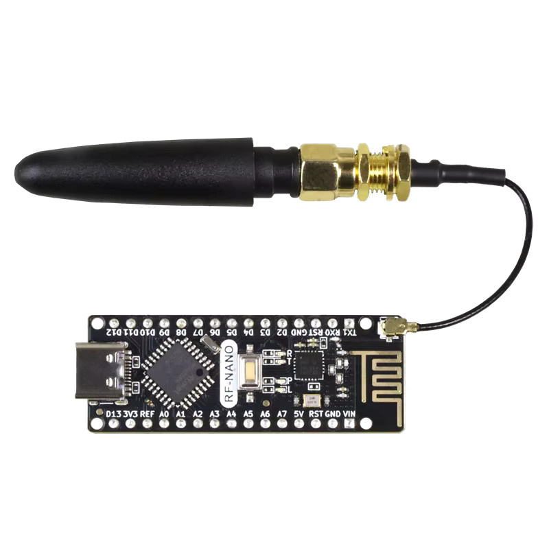 NullLab RF-Nano Arduino Nano V3.0 Typ C mit ATmega328PB und integriertem NRF24L01+ 2,4G Wireless Modul in Schwarz - Bild 2