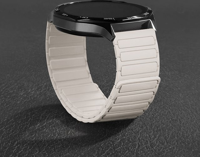 Uhrenarmband Silikon, magnetisch, Weiß, Unisex - Bild 1