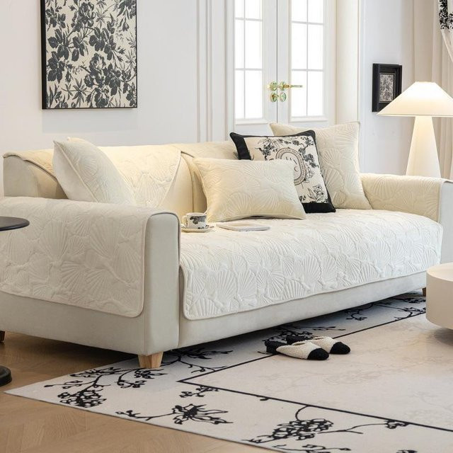 Super Six Sitzkissen aus Plüsch für Sofa und Sessel, quadratisch, rutschfest und waschbar, B/T/H: 70 x 70 x 3 cm - Bild 1