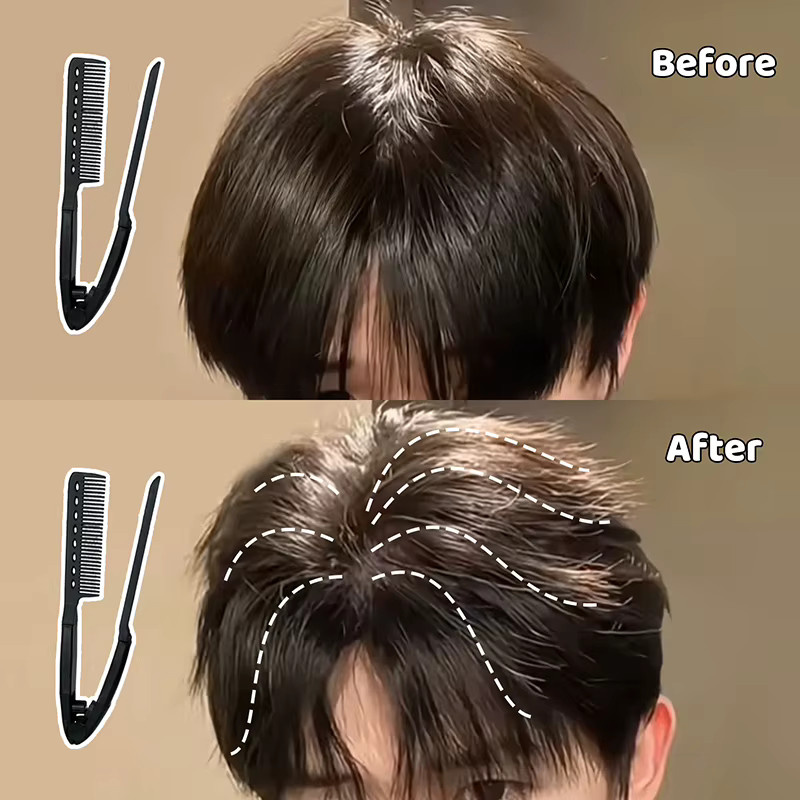 HNKMP Haarglättungsbürste und Lockenkamm, Unisex, für normales Haar - Bild 5