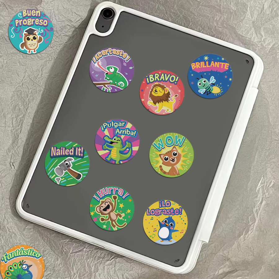 500 Stück Cartoon Dichtungsaufkleber in Multicolour als dekorative Geschenkaufkleber für Kinder - Bild 3