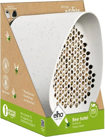 Elho Bienenhotel Essential Grau, Durchmesser: 18 cm